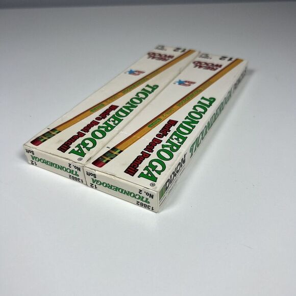 2 DIXON TICONDEROGA worlds best pencil No 2 13882 Soft Real Wood USA box of 12 - Picture 5 of 7